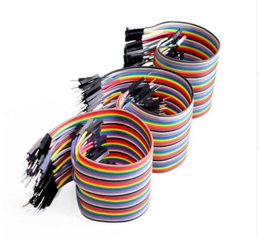 40pcs 20cm 2.54mm 1p-1p Pin Female to Female Male to Female Male to  Male Color Breadboard Cable Jump Wire Jumper